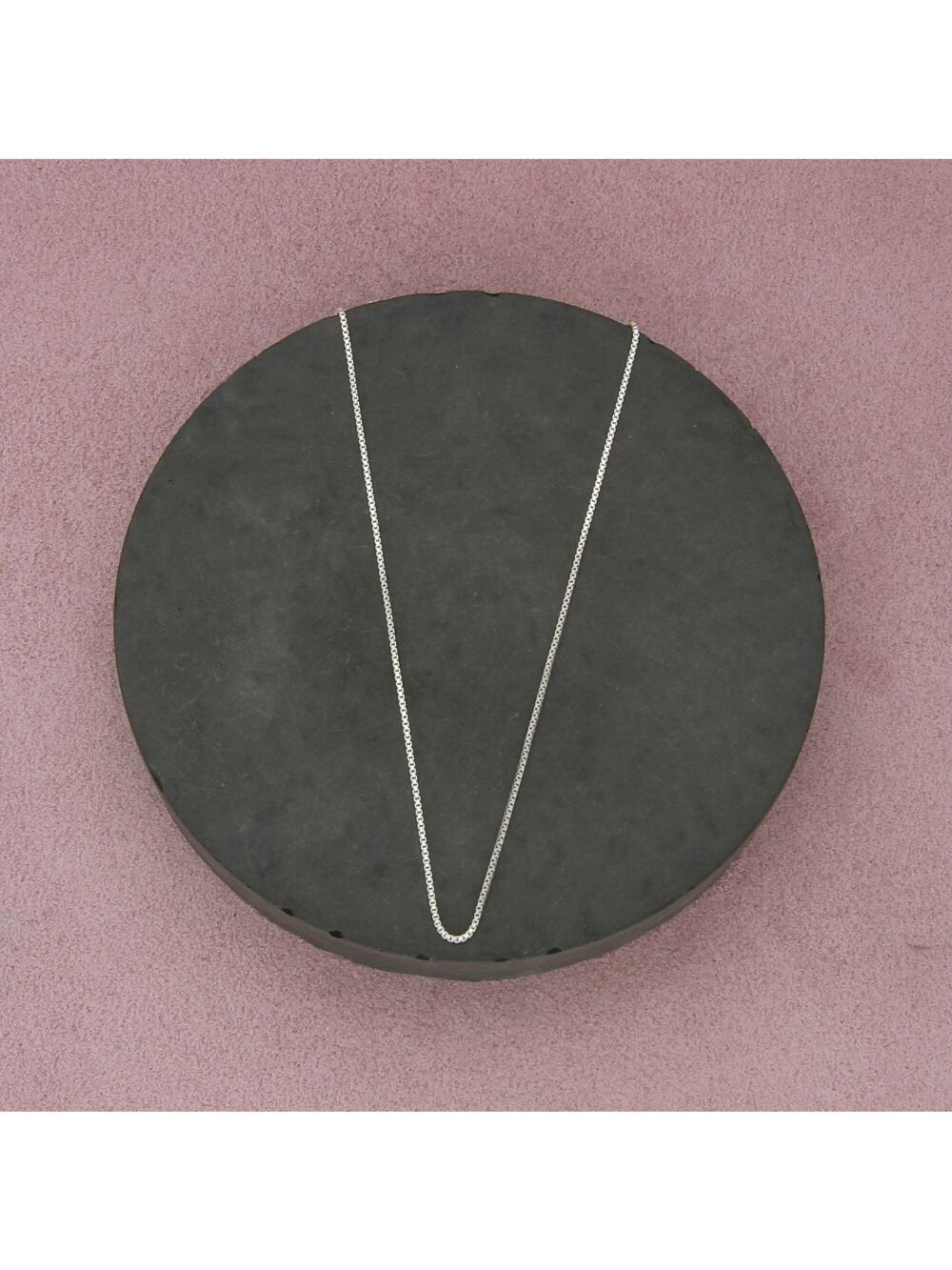sterling silver 1mm box chain necklace size 19in